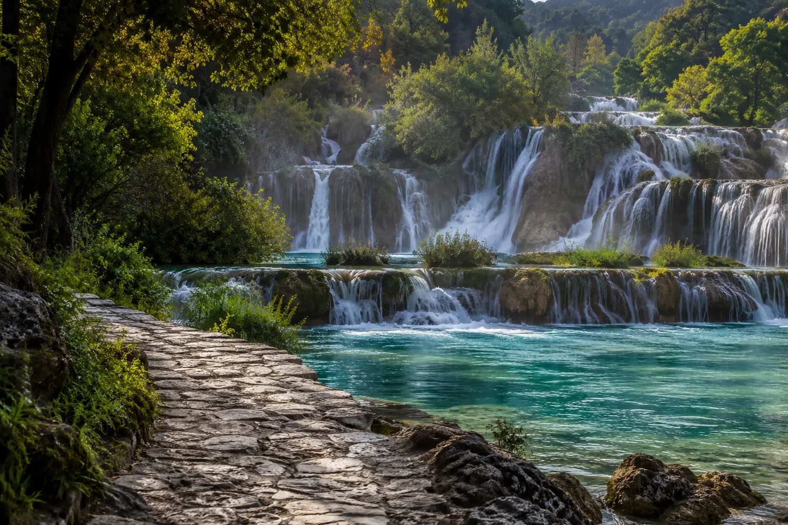 Private transfer route: Trogir to Krka National Park